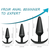 SuperLove Silicone Anal Plug Training Set for Beginners & Advanced Black