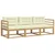 Set vanjskih sofa s jastukom 3 pcs Bijela i krem Poliester