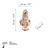 Aberto Design Dekorativna figura Woman With Veil 2, Zlatne boje