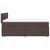 Vidaxl Box spring postelja z vzmetnico temno rjava 140x200 cm blago