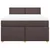 Vidaxl Box spring postelja z vzmetnico temno rjav 140x190 cm blago