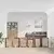 Vrata za pse s postoljem 6 pcs Staro drvo 60 x 80 cm
