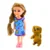 slomart Set LEAN TOYS: Mini punčka s psičkom, oblekica, 14,5cm