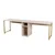 Hanah Home Dupli stilski radni sto Travertine, 240 cm, Boja zlata