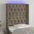 Vidaxl LED posteljno vzglavje taupe 83x16x118/128 cm blago