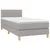 Vidaxl Box spring postelja z vzmetnico LED svetlo siva 80x200 cm blago