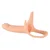 shumee Silikonska proteza za penis Strap-On, prazna, 14 cm, srednje velika, meso