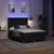 Vidaxl LED Box Spring Postelja z vzmetnico Črna 140 x 190 cm blago