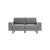 ATELIER DEL SOFA 2-Seat Sofa Sparrow 2 Fog Grey Walnut