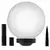 LED solarna lampa LED/1,2V 6500K 200 mAh prečnika 25 cm IP44 bela/crna