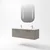 Skye Decor Set kupatilskog ormarića sa umivaonikom i ogledalom, 2 dela, Sivi