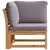 Kutna vrtna sofa s jastucima 73x73x65 cm masivno drvo bagrema