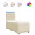 VIDAXL Box spring postelja z vzmetnico krem 80x200 cm blago