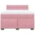 Vidaxl Box spring postelja z vzmetnico roza 140x190 cm žamet
