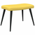 Stolica za opuštanje s tabureom 62x68,5x96cm tkanina boja senfa