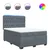 Vidaxl Box spring posteljni z vzmetnico temno siv 140x190 cm žamet