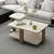 Hanah Home klub sto Via 20454, 40,9 cm, travertin / Rahle