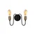 Opviq Zidna lampa 2 x E27 Max 40, Crno-Bronzana