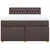 Vidaxl Box spring postelja z vzmetnico temno rjav 140x190 cm blago