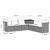 Set sofe 7 pcs Crna Poli Rattan i čelik