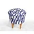Atelier del Sofa Tabure 42cm Plavo-Belo