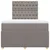 Vidaxl Box spring postelja z vzmetnico taupe 120x190 cm blago