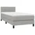 Vidaxl Box spring postelja z vzmetnico LED sv. siva 100x200 cm blago