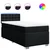 VIDAXL Box spring postelja z vzmetnico črn 90x190 cm blago