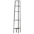 Kutna polica s 5 razina crna 45,5 x 31,5 x 180 cm