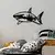Wallity Zidna dekoracija Shark - L, 70 x 36 cm, Crna