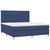 Vidaxl Box spring postelja z vzmetnico LED modra 160x200 cm blago