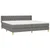 Vidaxl Box spring postelja z vzmetnico temno siva 200x200 cm blago