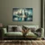Slika panorama mesta v megli - 120x80