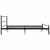 Okvir za krevet crni metalni 200 x 200 cm