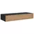 Zidne police s ladicom 2 kom crne 60 x 23,5 x 10 cm MDF