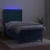 Vidaxl Box spring postelja z vzmetnico LED temno modra 90x190 cm žamet