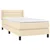 Vidaxl Box spring postelja z vzmetnico krem 100x200 cm blago
