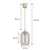 Brilagi - LED luster na sajli R GLASS 1xE27/60W/230V prečnik 14 cm bež/dimno siva