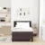 Vidaxl Postelja boxspring z vzmetnico Temno rjava 100 x 200 cm