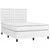 Krevet box spring s madracem LED bijeli 140x200 cm umjetna koža