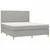 Vidaxl Box spring postelja z vzmetnico LED sv. siva 180x200 cm blago