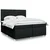 Vidaxl Box spring postelja z vzmetnico črn 200x200 cm blago