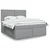 Vidaxl Box spring postelja z vzmetnico svetlo siva 180x200 cm blago