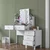 Hanah Home toaletni sto BJ152 sa ogledalom, 120 cm, beli