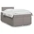 Vidaxl Box spring postelja z vzmetnico taupe 120x190 cm blago