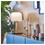 EVEDAL Stona lampa, mermer/siva