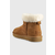 Cipele za snijeg od brušene kože UGG W Classic Mini Heritage Fluff boja: smeđa