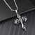 Ogrlica FL-33480 Cross - Srebrna KP33480