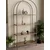 Hanah Home Linda polica za knjige 80 × 172 × 30 cm, antik / bronzano staklo