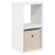 vidaXL Nočna omarica Bela 25,5 x 22 x 49,5 cm Konstruiran les